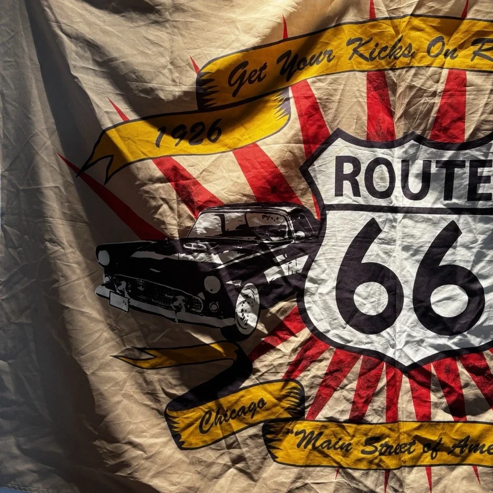 ROUTE 66 VINTAGE OLD CAR 3X5 FLAG #453 new banner sign wall hanging Decoration